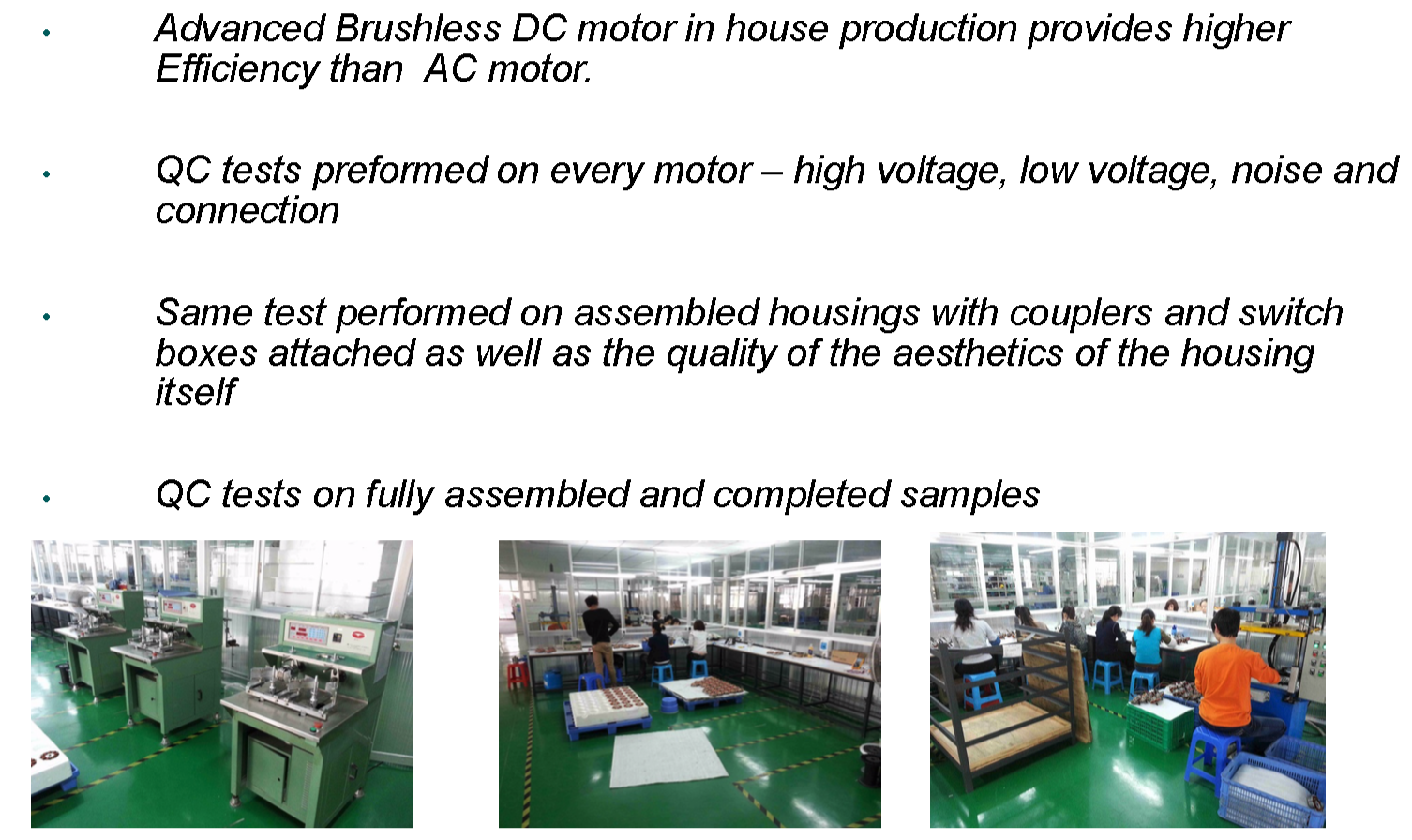DC Motor, LED and Electronics